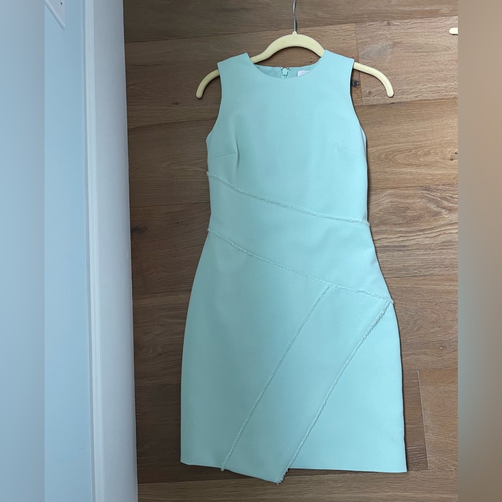 Cinq à Sept Mint Green Asymmetrical Mini Dress